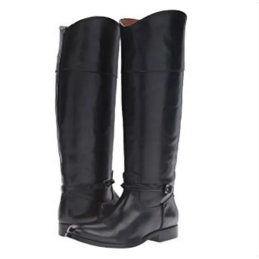 Frye Melissa black tall riding boot size 6